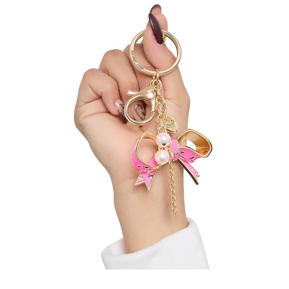 NWT Juicy Couture Pink Bow 🎀 Bag Charm/ Keychain - Picture 2 of 6